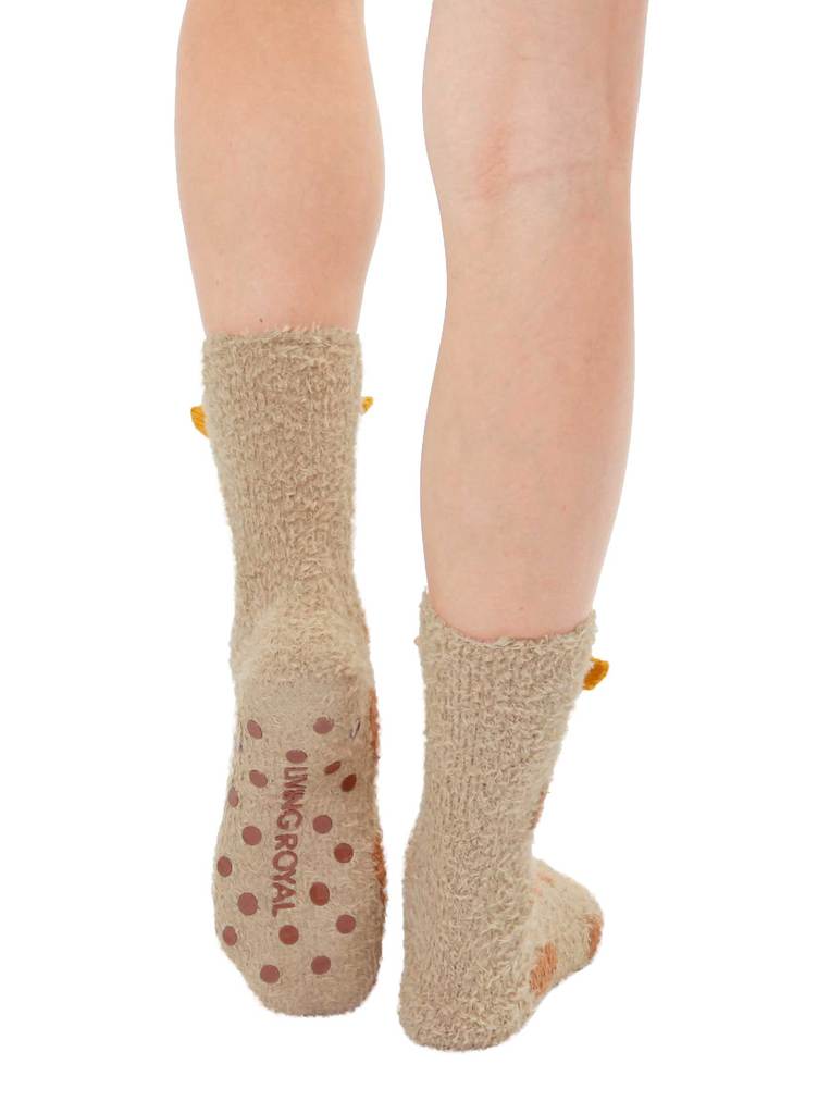 Giraffe Fuzzy Crew Slipper Socks Super Soft Unisex、mySite、g9winljtr