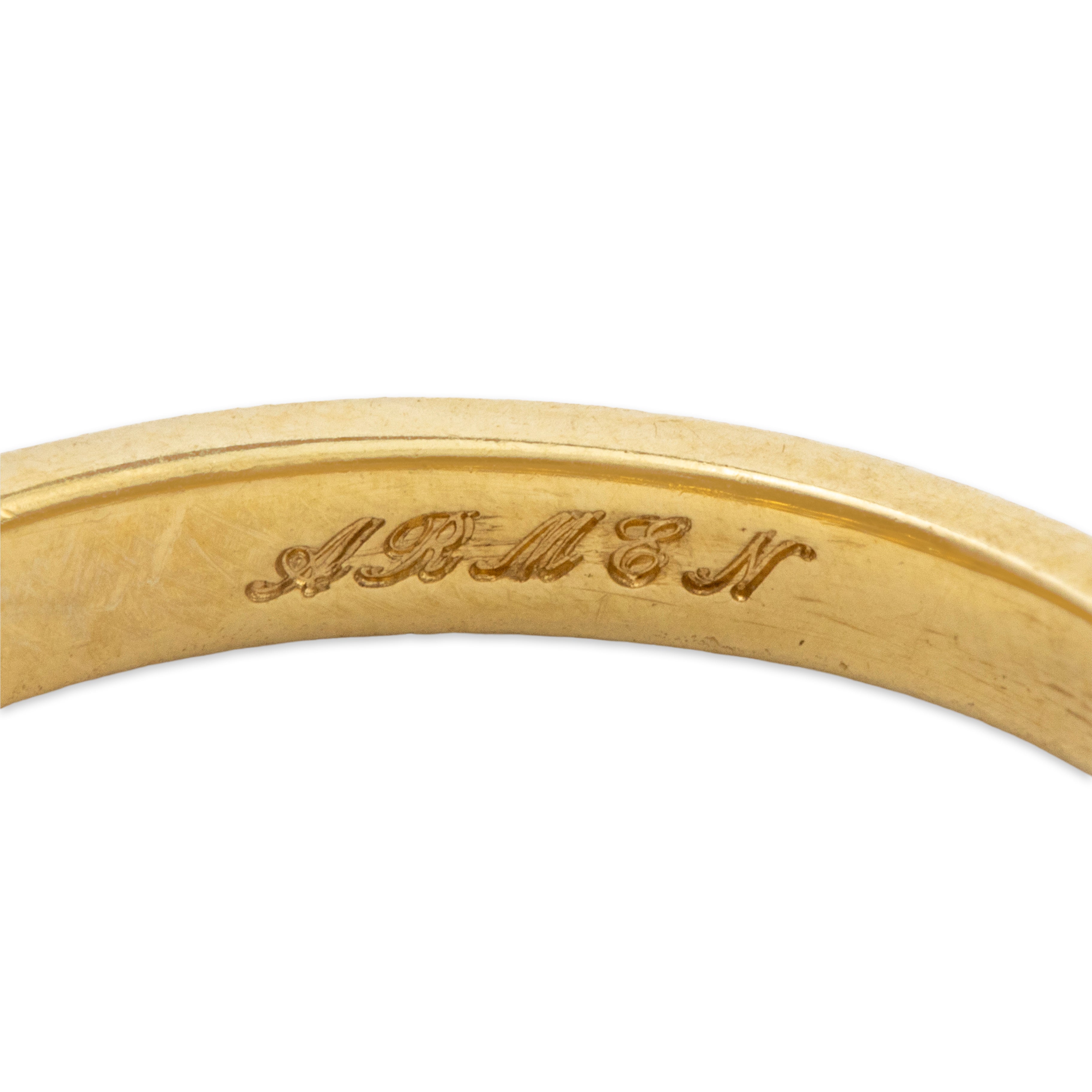 Vintage 18k Yellow Gold Sapphire .414cttw Diamond Stacking Ring 6、mySite、hinf8tx79