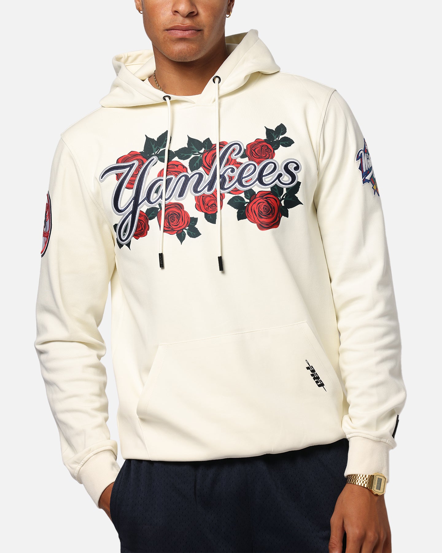 Pro Standard New York Yankees Roses Pullover Hoodie Eggshell、mySite、zt4zffjzw