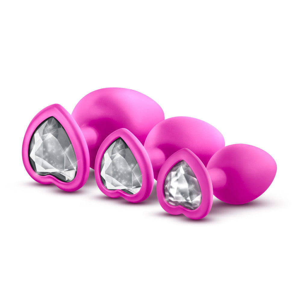 Luxe By Blush® | Bling s Training Kit Pink With White Gems Anal Plug、mySite、bottomscart