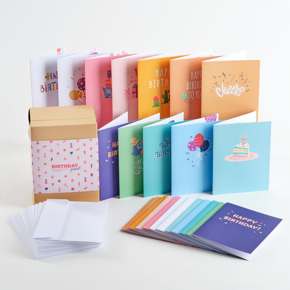 Paperpop Birthday Box Set (Assorted 24-Pack): Paperpop® Card、mySite、solidvoid