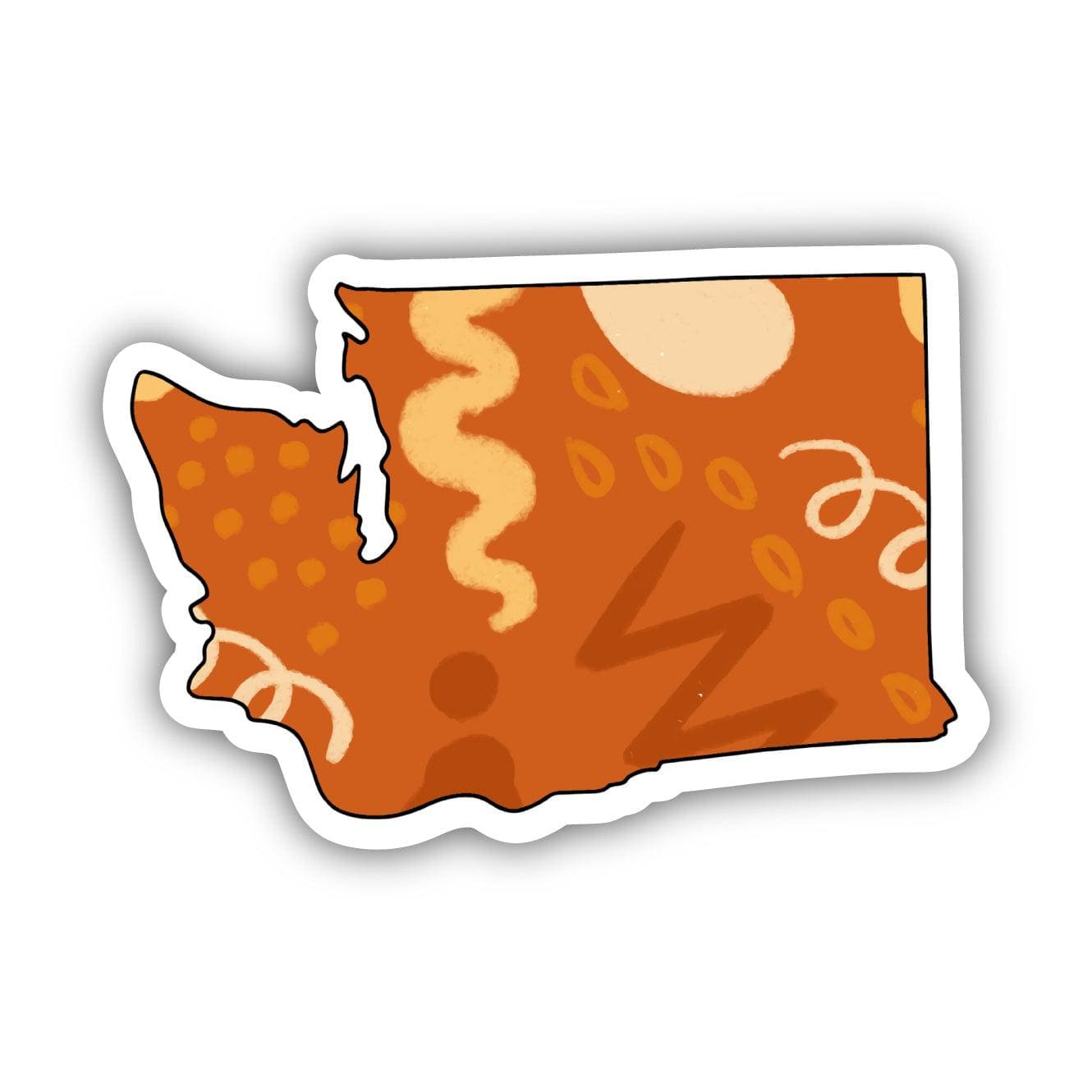  Washington Orange Abstract Sticker、mySite、elrpsem3k