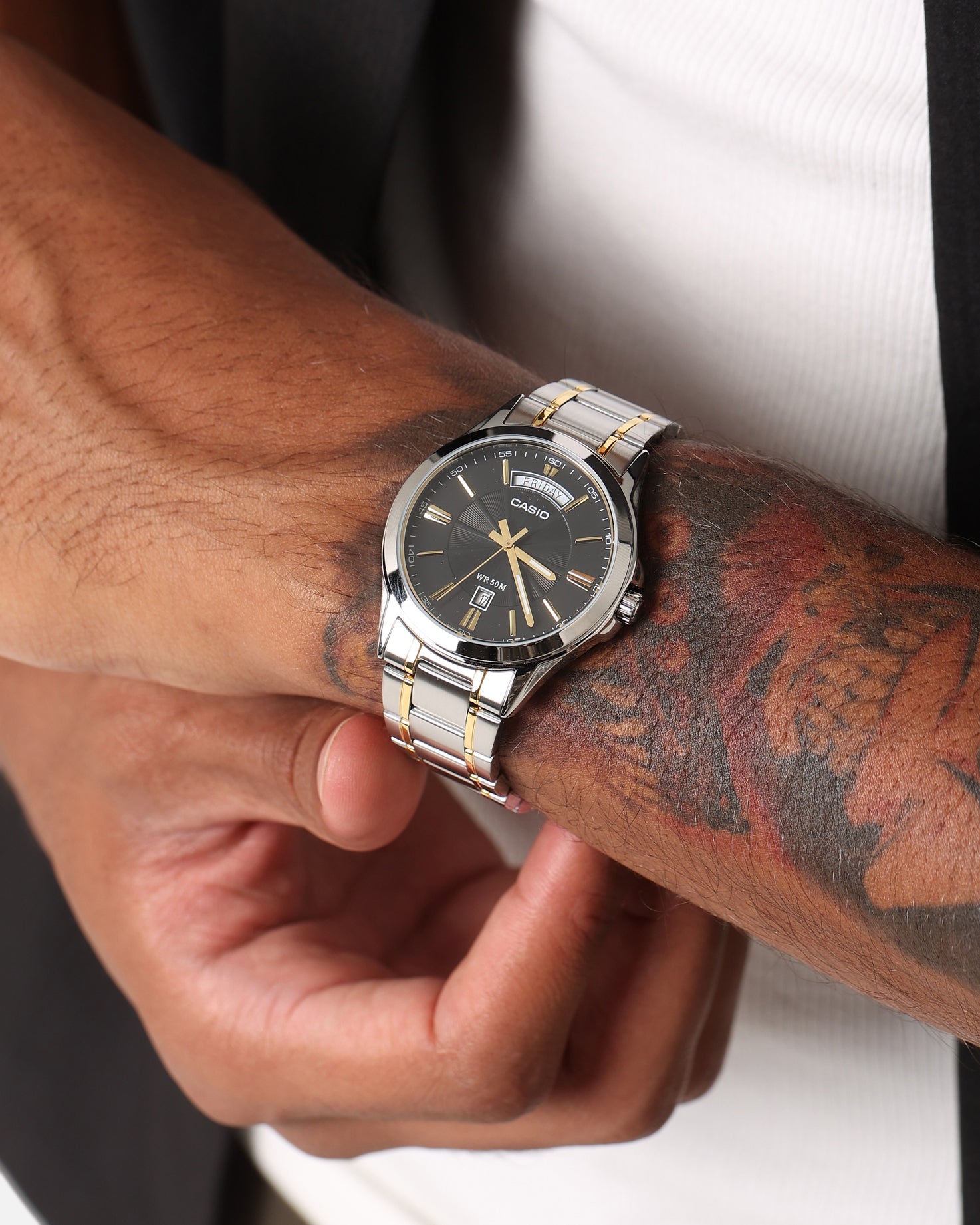 Casio MTP-1381G-1AVDF Watch Silver/Black/Gold、mySite、zt4zffjzw