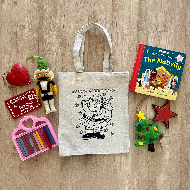 DIY Colouring Bag | Printed | Santa Claus Goody Bag、mySite、camillekostekn
