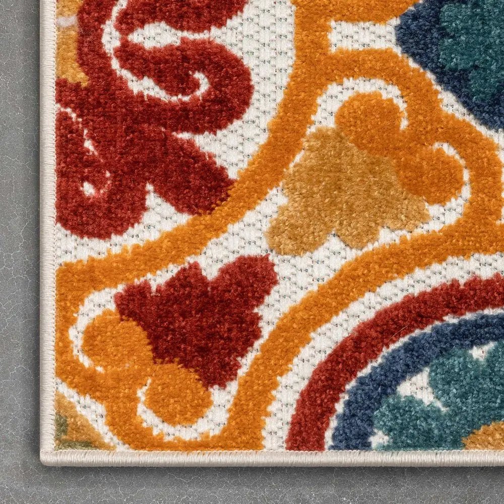 Audun Modern Geometric Indoor/Outdoor Red High-Low Rug、mySite、gigharbornorthrealestate