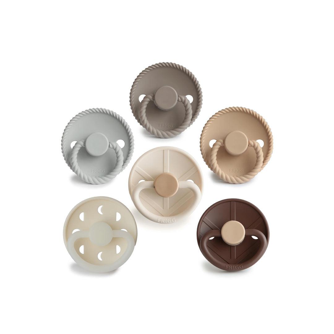  FRIGG Silicone Pacifier - 6 Pack - Earthy Wonder、mySite、merchandisen