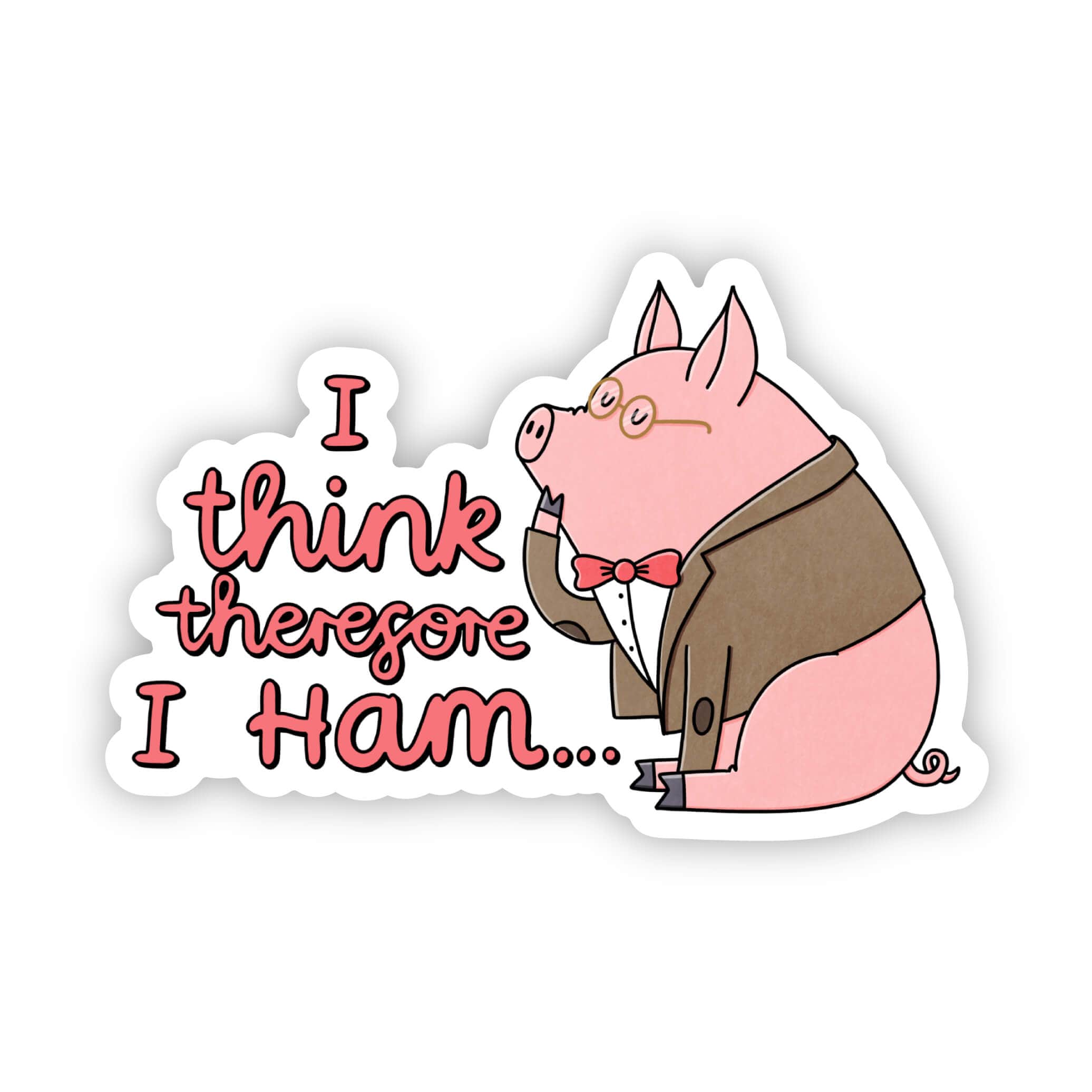  i think, therefore i ham pig sticker、mySite、ghnorth