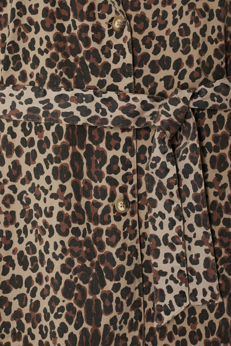 Lucia Leopard Denim 55 Coat Petite、mySite、solidvoid