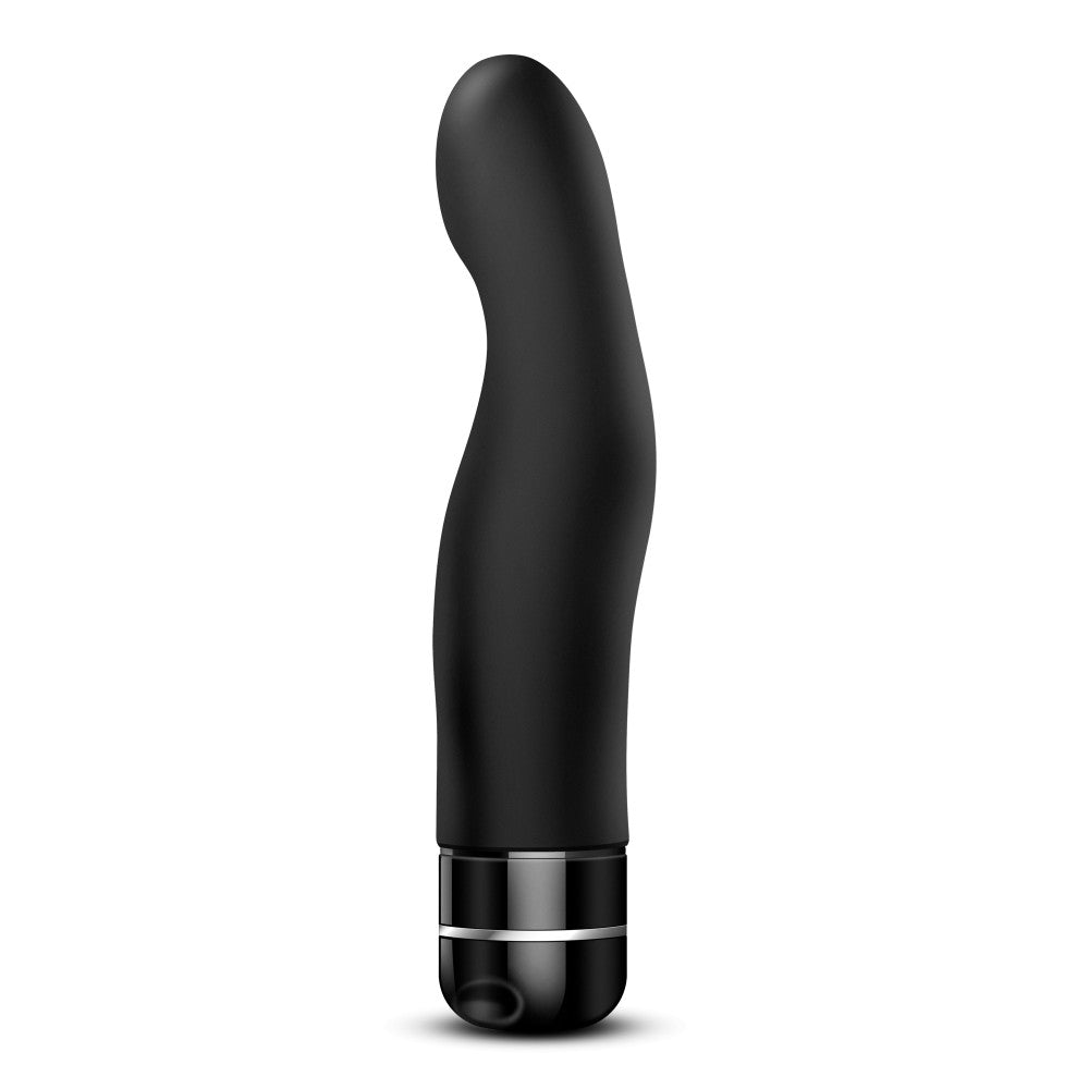 Luxe By Blush® | Gio Curved Black 8-Inch Long Vibrating Dildo、mySite、bottomscart