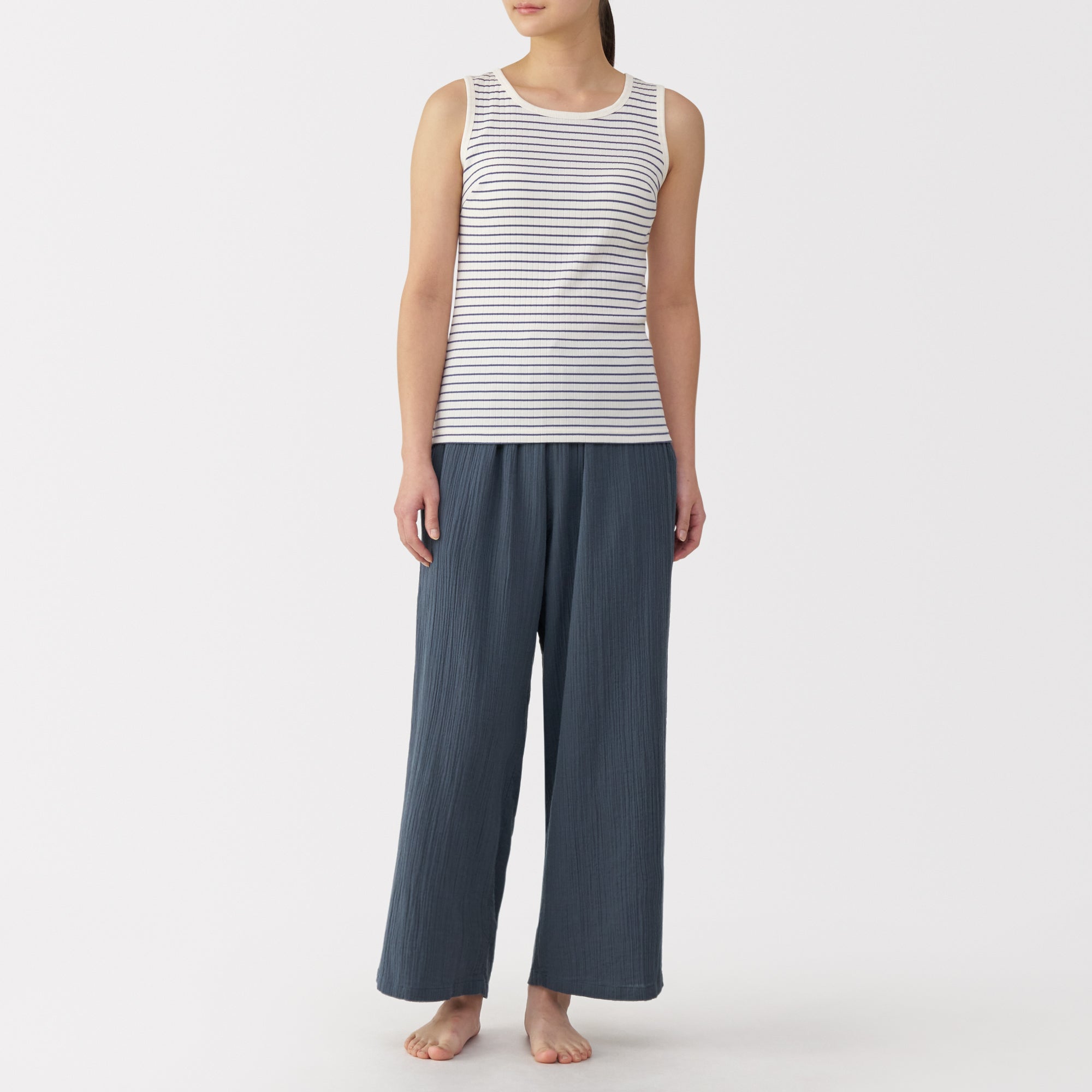  Women's Crepe Gauze Long Pants、mySite、sugarbowlscore