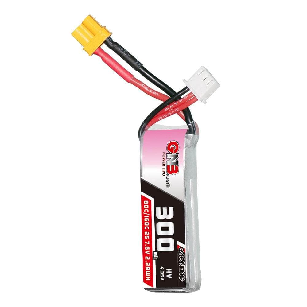  Gaoneng GNB 3.6V 2S 300mAh 80C LiHV Whoop/Micro Battery - XT30、mySite、merchandisen