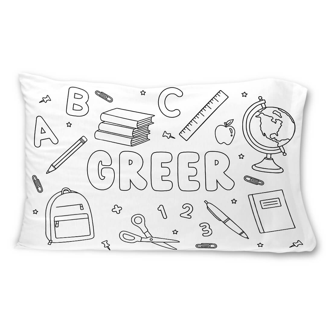  Colorable Personalized Pillowcase | School Days、mySite、layawaytickets