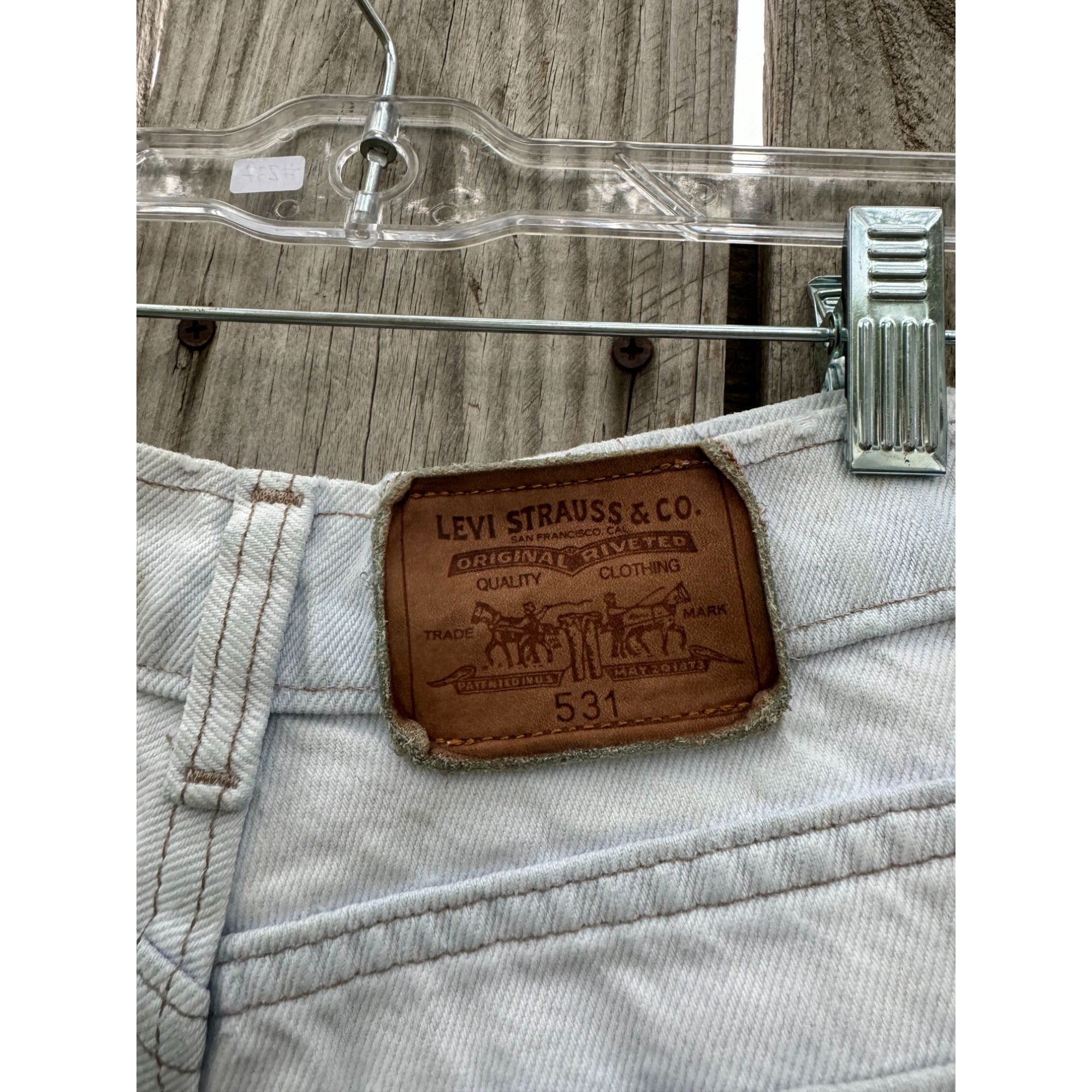 90's Levi's 531 Light Wash Cut Off Raw Hem Denim Jean Shorts 30、mySite、garagedoors4me