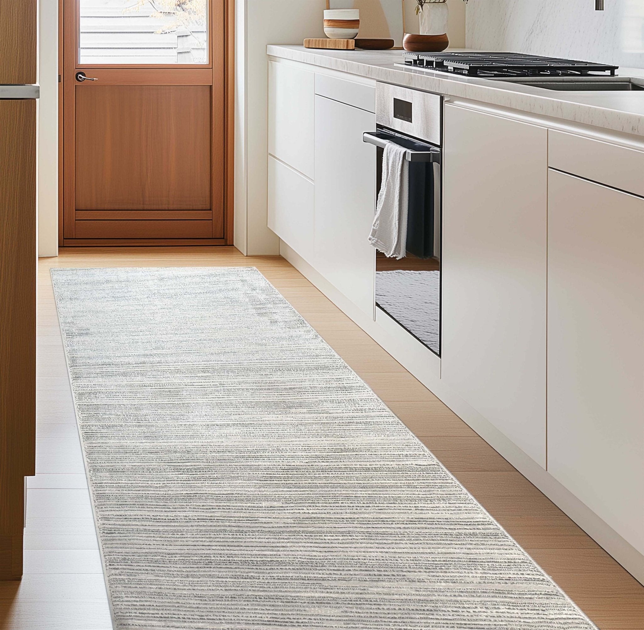 Ethereal Whisper Custom Size Runner - Grey Abstract Choose Your Runner Length - Perfect For Hallway, Stairs & Kitchen、mySite、gigharbornorthrealestate