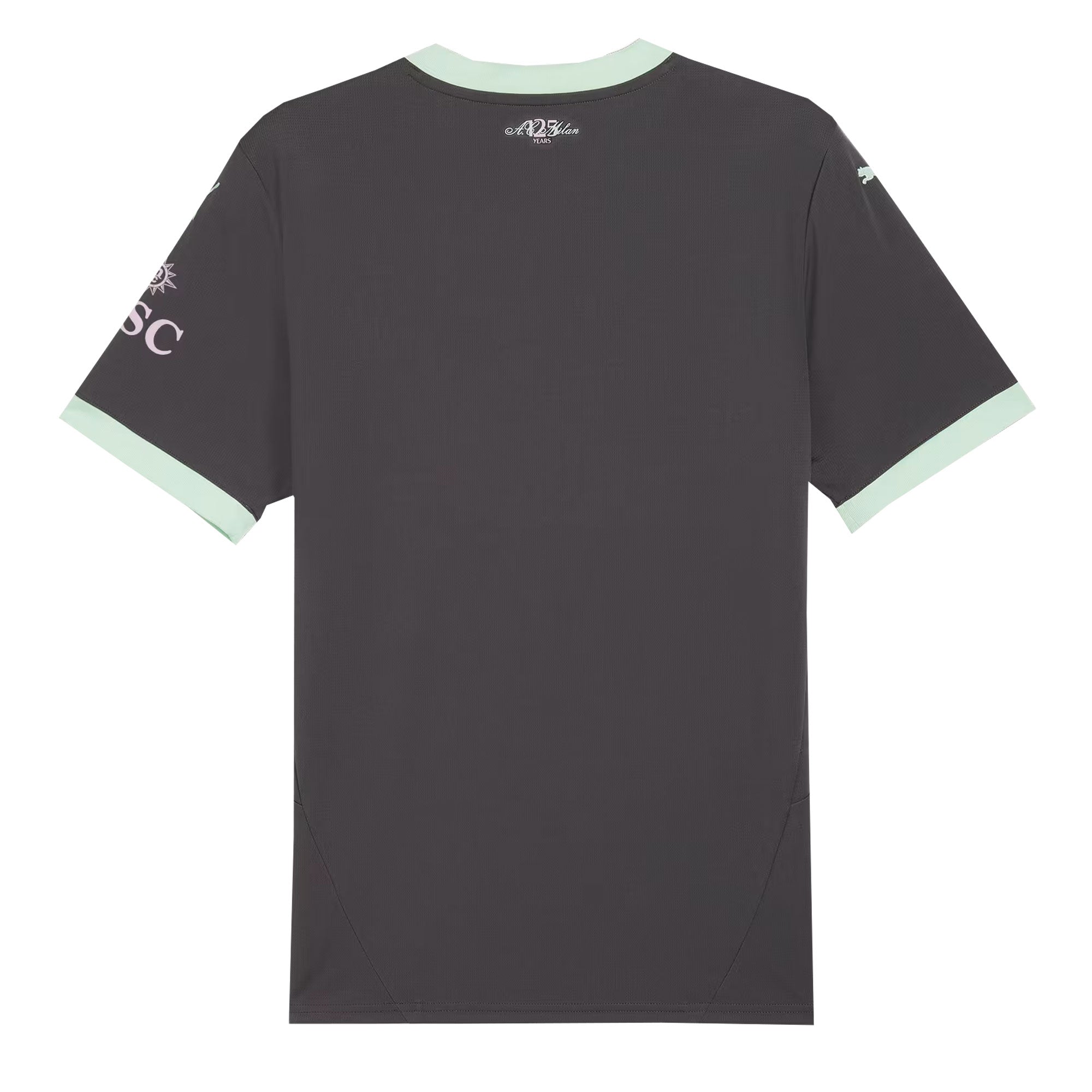 PUMA Men's AC Milan 2024/25 Third Jersey Shadow Grey/Fresh Mint、mySite、noshort