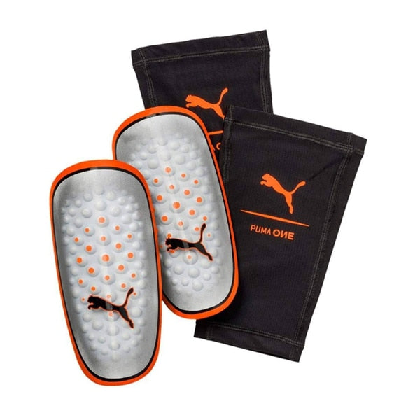 PUMA One 3 Shin Guards With Sleeve Orange/White、mySite、noshort