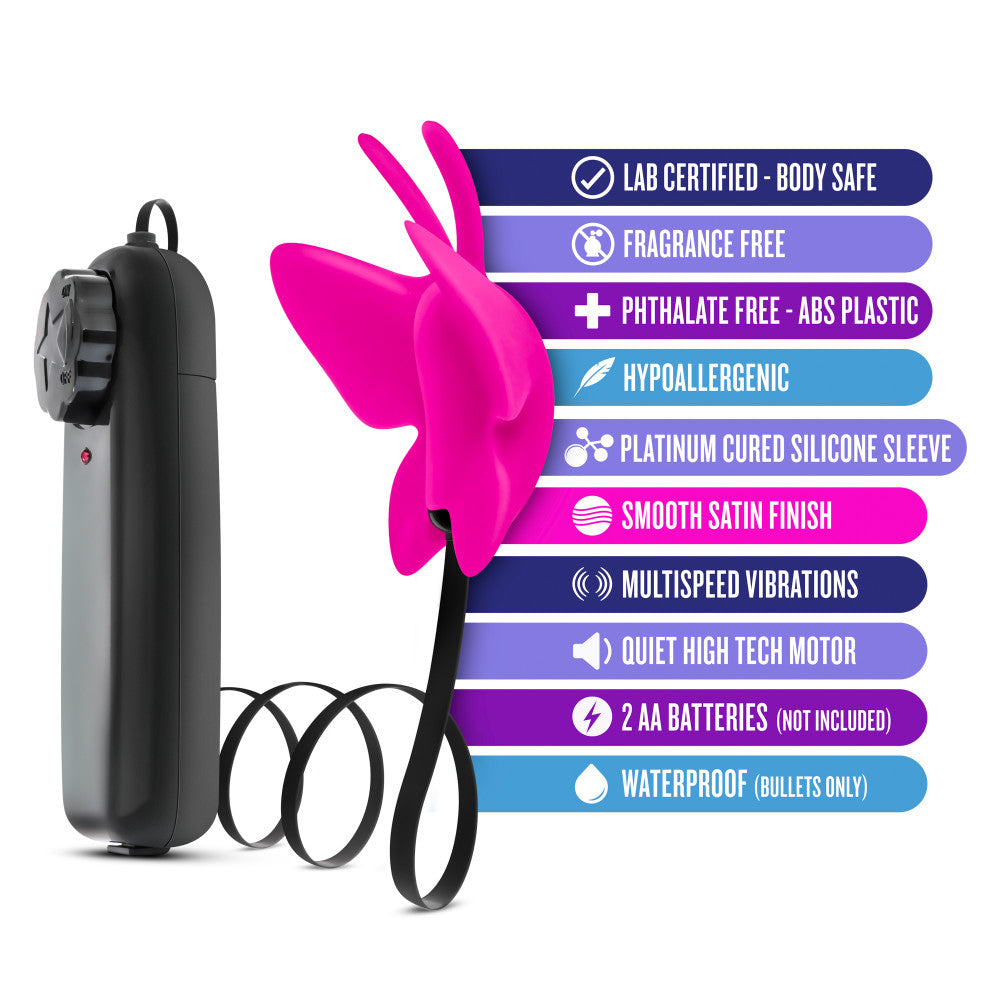 Luxe By Blush® | Butterfly Teaser Fuchsia 3-Inch Vibrating Bullet、mySite、bottomscart