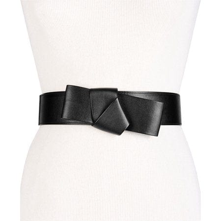 INC International Concepts Knotted Belt (Black, S/M) - Vegan、mySite、g9winljtr