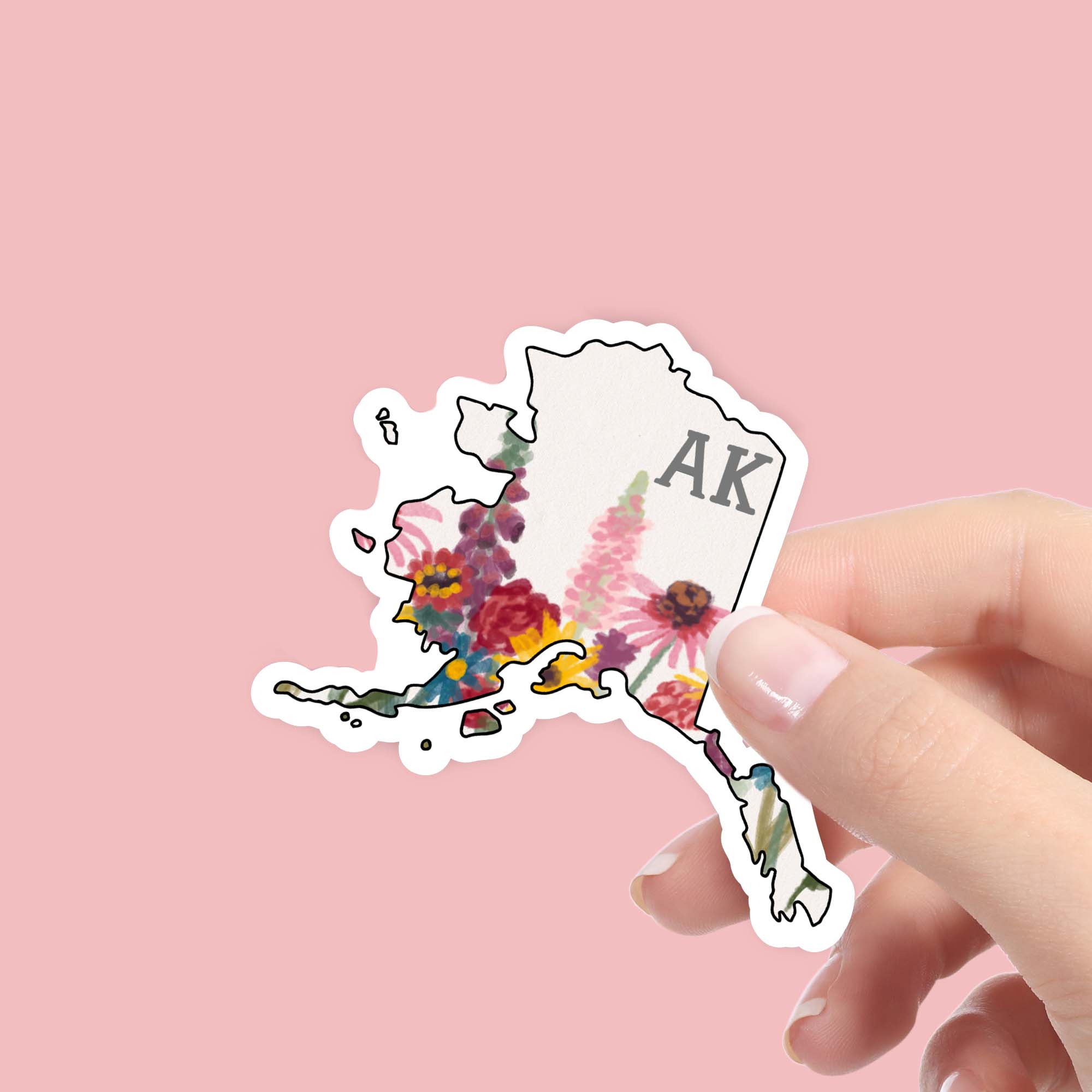 Alaska Painterly Pattern Sticker、mySite、ghnorth
