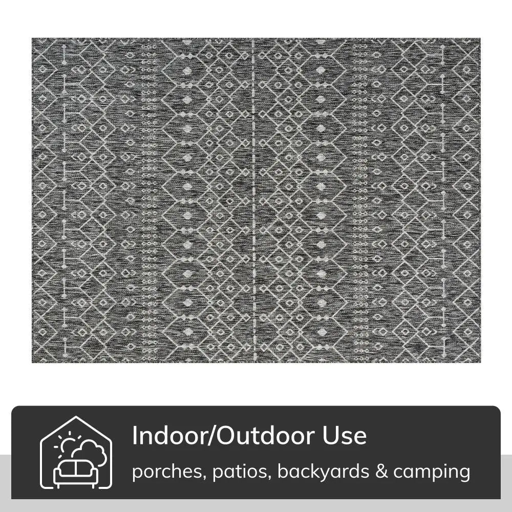 Nord Moroccan Tribal Indoor Outdoor Grey Flatweave Rug、mySite、gigharbornorthrealestate