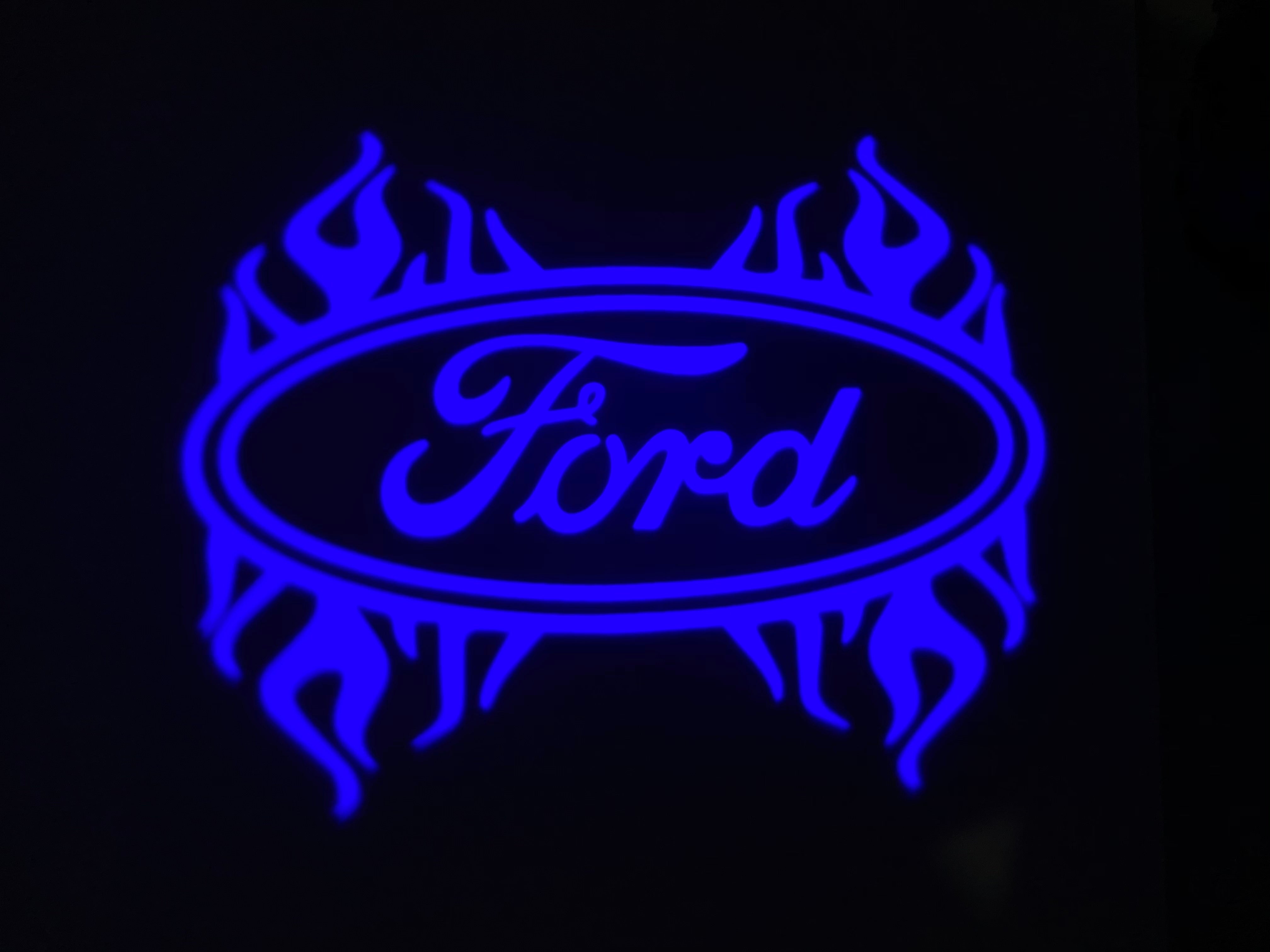 2x Ford Round Mirror light (plug&play) - 24 Logos、mySite、nflplayoffbracketp