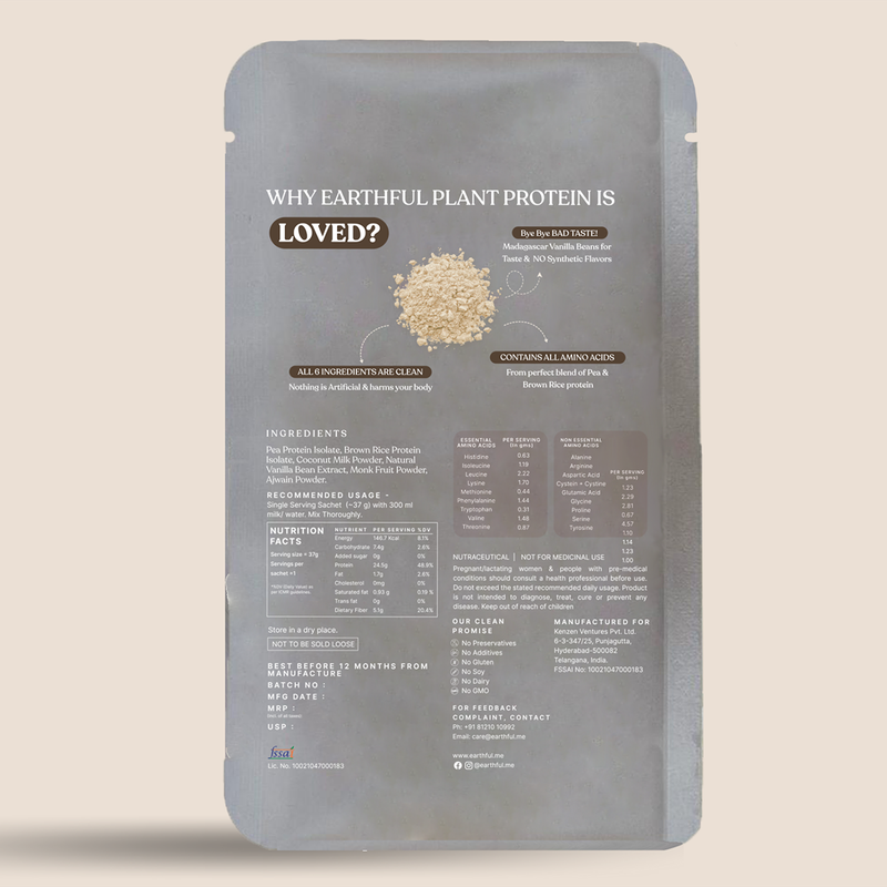 Plant Protein Powder Madagascar Vanilla | For Stamina, Energy, & Managing Weight | Pack Of 6、mySite、camillekostekn