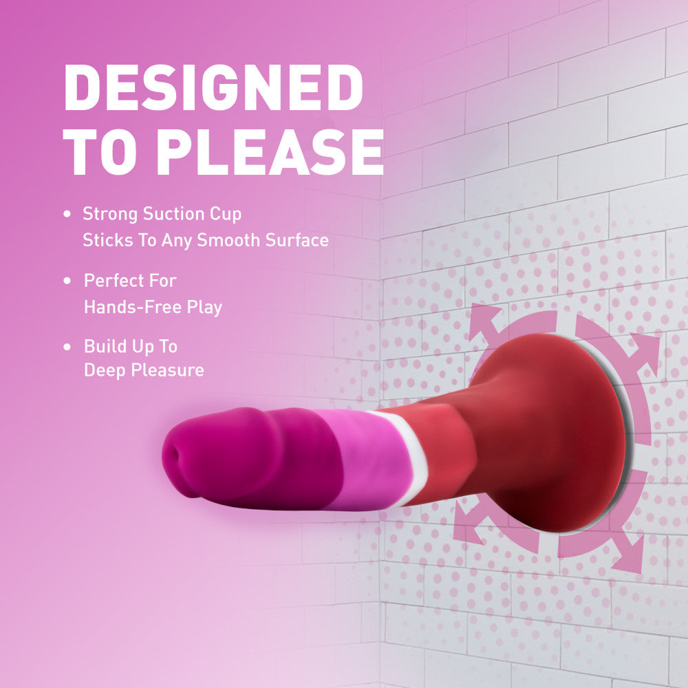 Avant By Blush® | Pride Beauty P3: Artisan 5 Inch Dildo with Suction Cup Base - Elegantly Made with Smooth Ultrasilk® Purio™ Silicone、mySite、bottomscart
