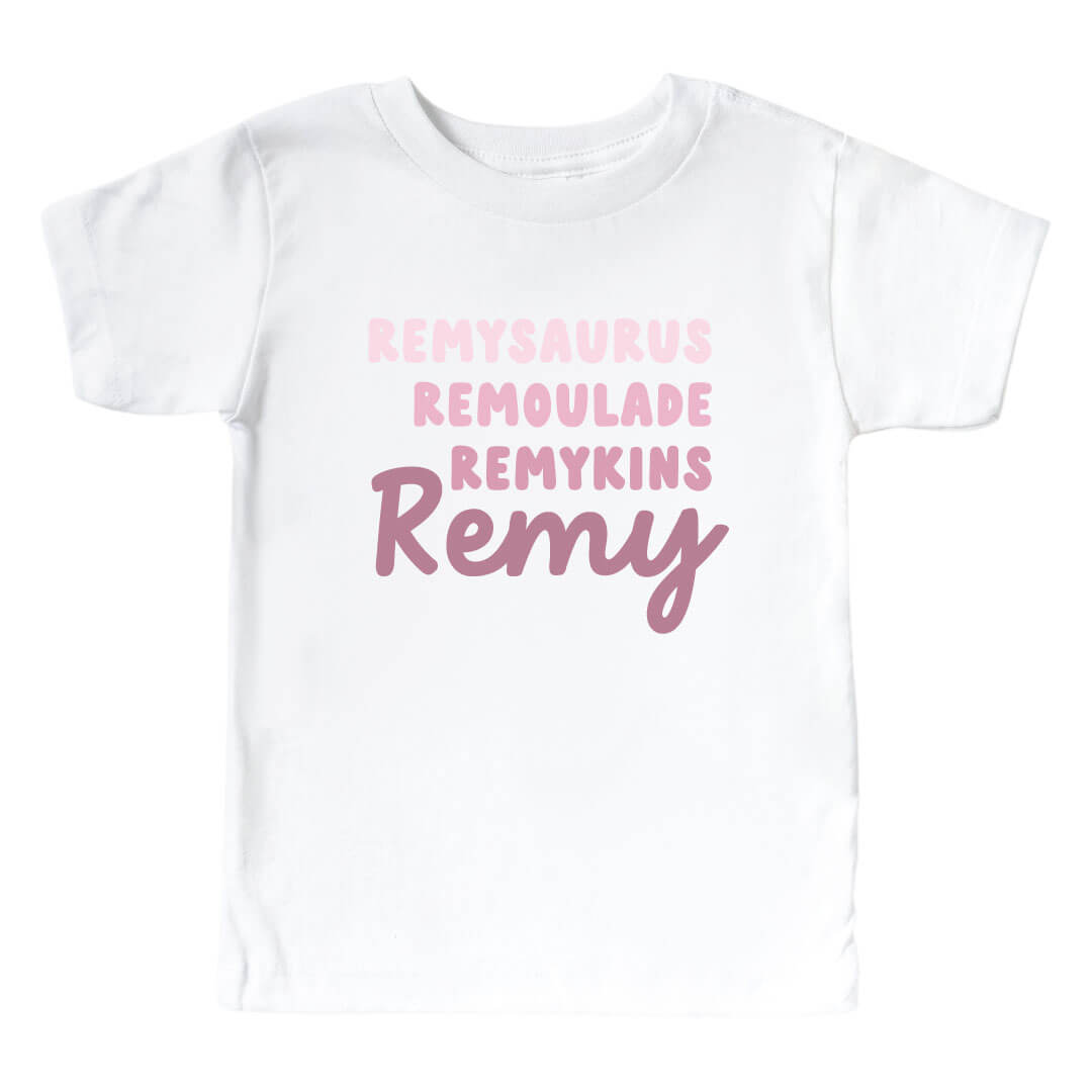  Personalized Dusty Rose Nickname Kids Graphic Tee | White、mySite、layawaytickets
