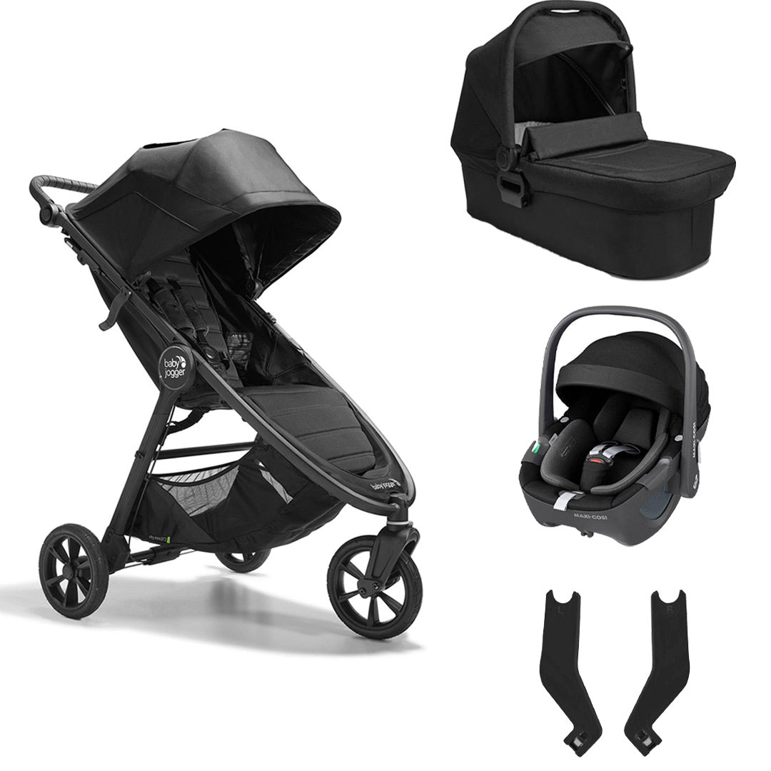  Baby Jogger City Mini GT2 + Carrycot + Maxi Cosi Pebble 360 Travel System - Opulent Black、mySite、merchandisen