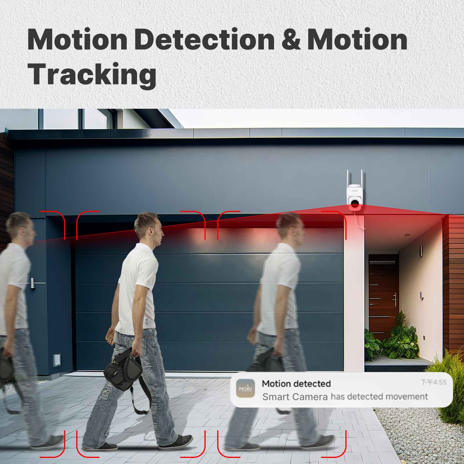 WiFi 3MP Smart Outdoor Security Camera RJ45 Network IP65 Waterproof EU Standard、mySite、fannypackpong