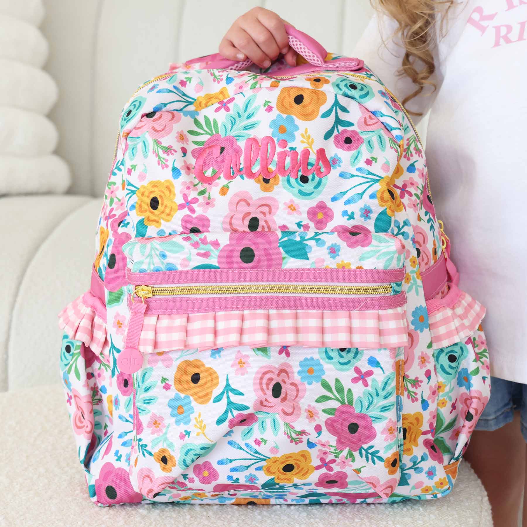  Kids Personalized Ruffle Backpack | Pretty Poppies、mySite、layawaytickets