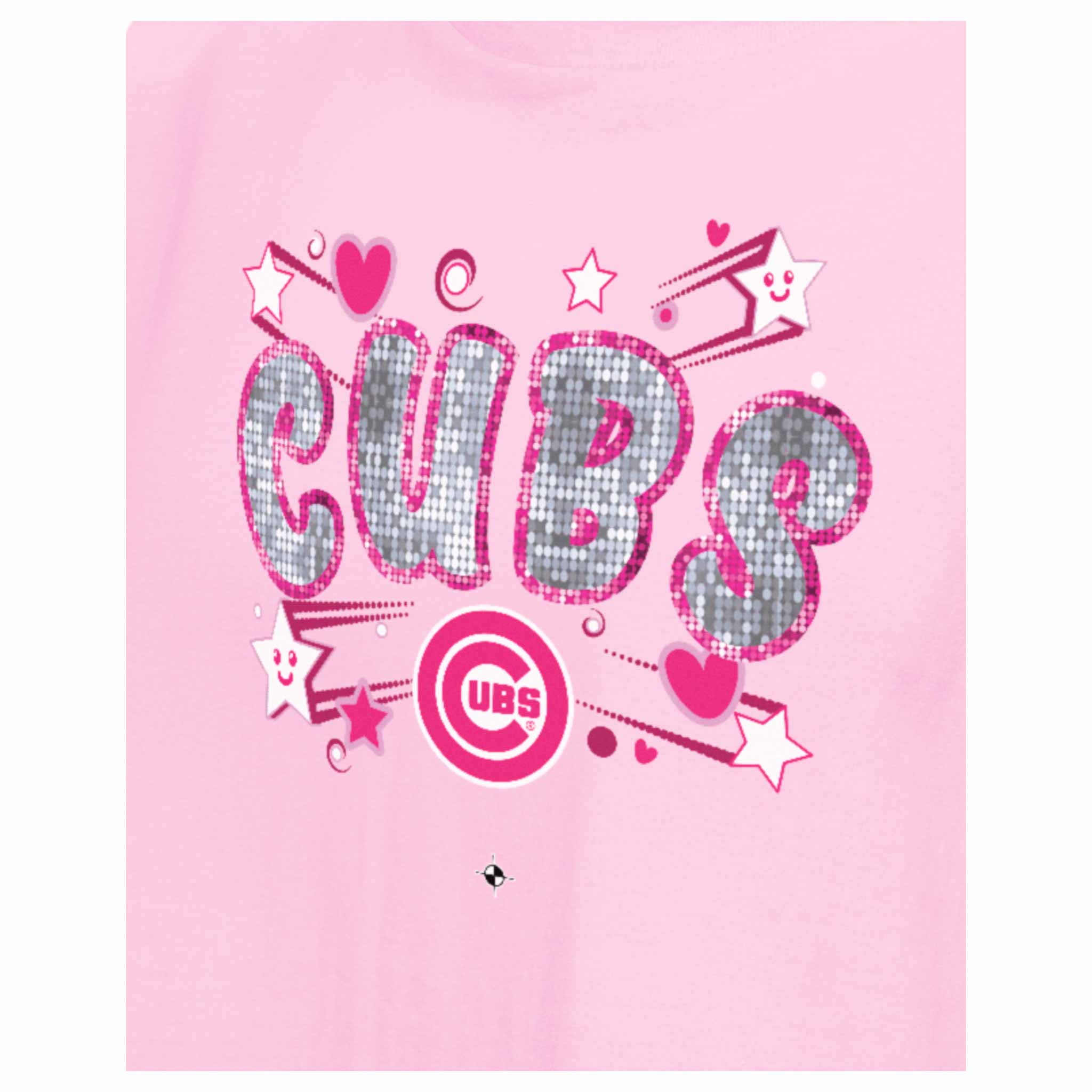 Chicago Cubs Youth Girls New Era Pink Crop Top T Shirt、mySite、vikingsvslions