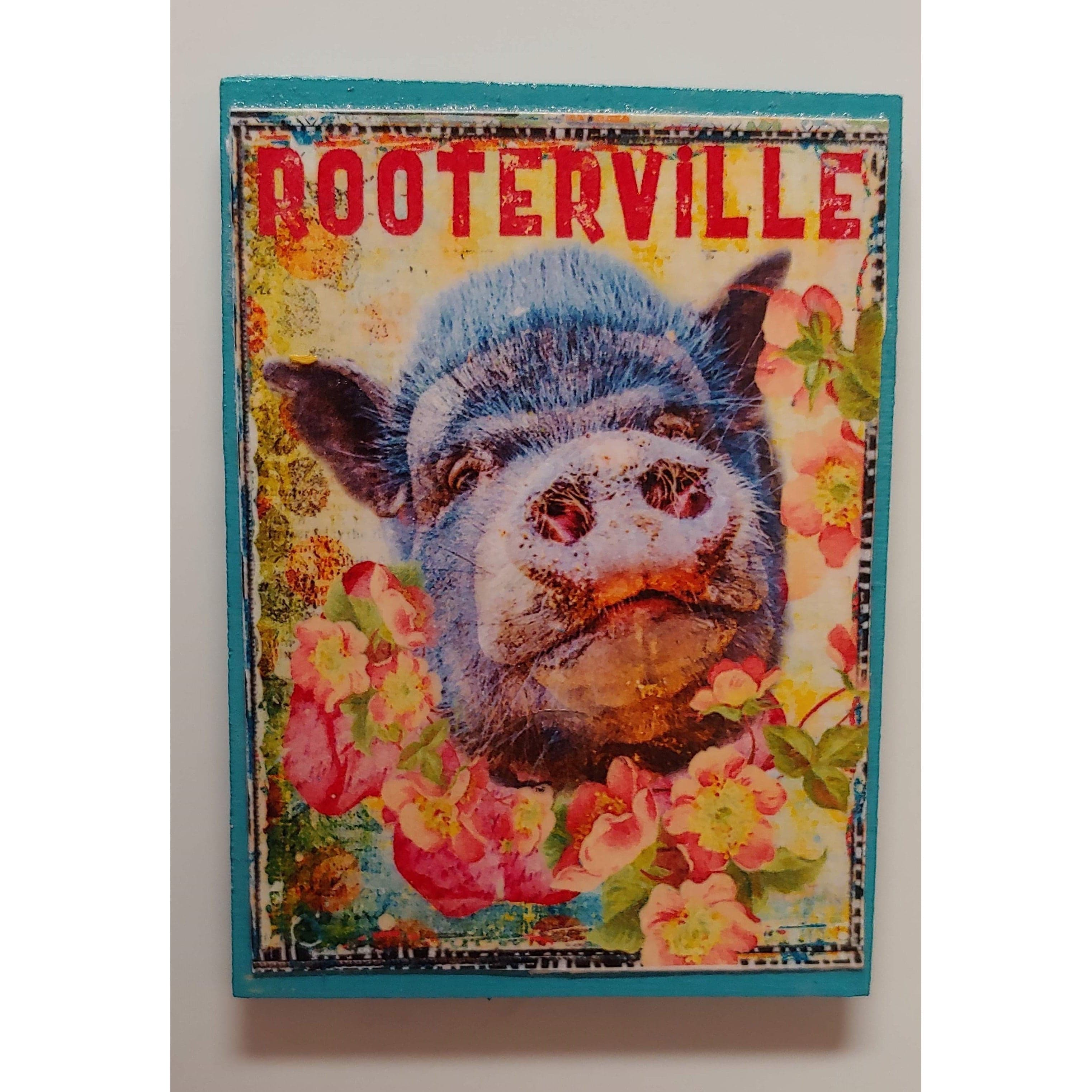 Farm Animal Magnets: Handmade Rooterville Animals on Magnets Rooster, Cow, Piggy *、mySite、g9winljtr