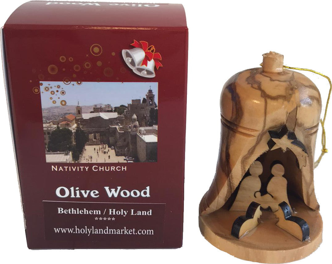  Olive Wood Bell Nativity Ornament with Gift Box ( About 4 Inches high )、mySite、elrpsem3k