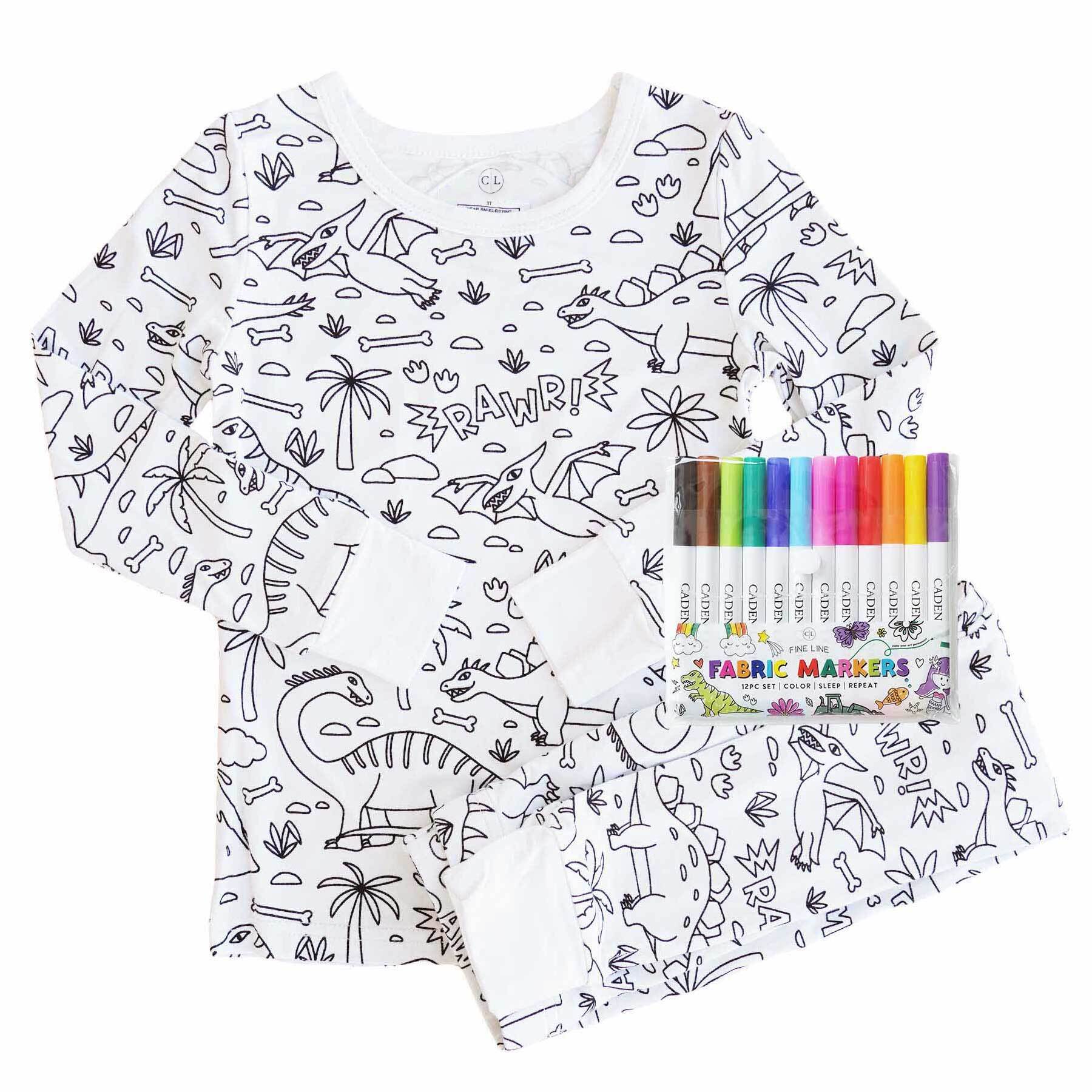  Colorable Two Piece Pajama Set | Jurassic Playground、mySite、layawaytickets