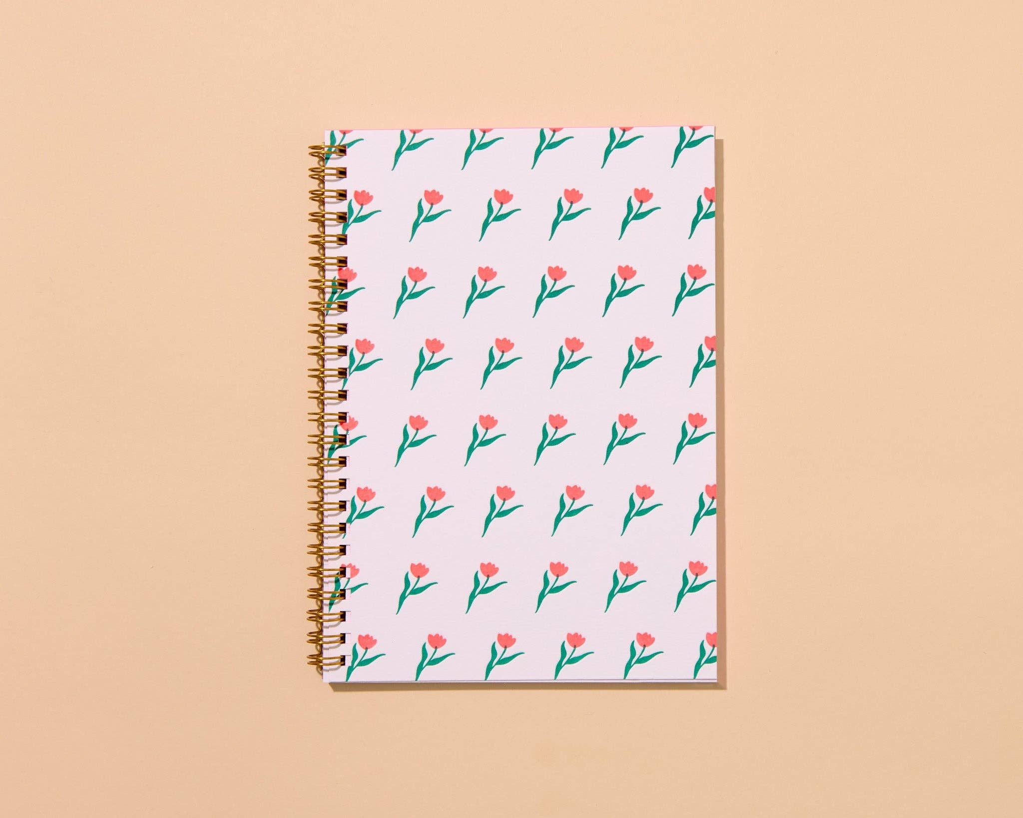 And Here We Are - Printemps Tulip Letterpress Spiral Notebook - Made in USA、mySite、garagedoors4me