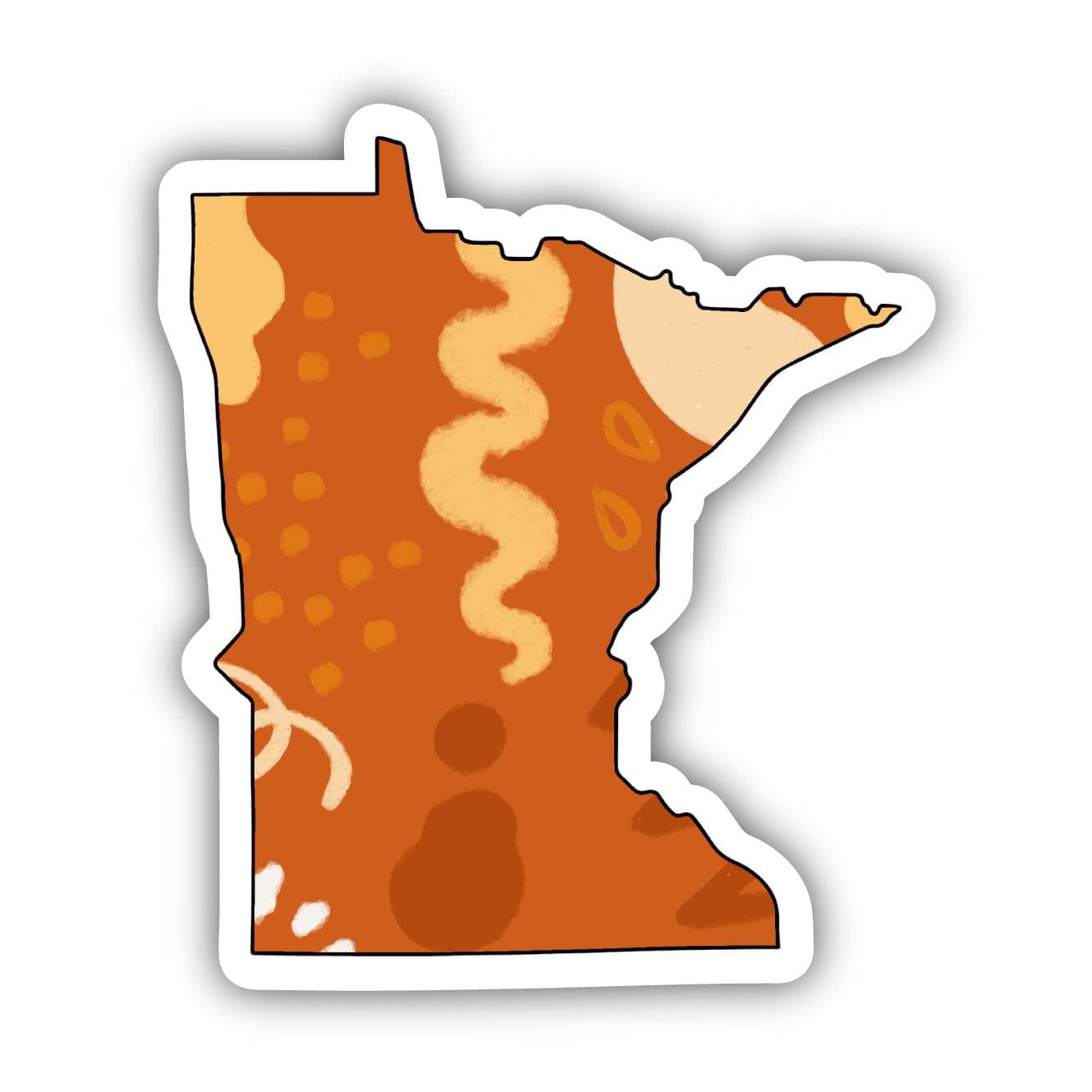  Minnesota Orange Abstract Sticker、mySite、elrpsem3k