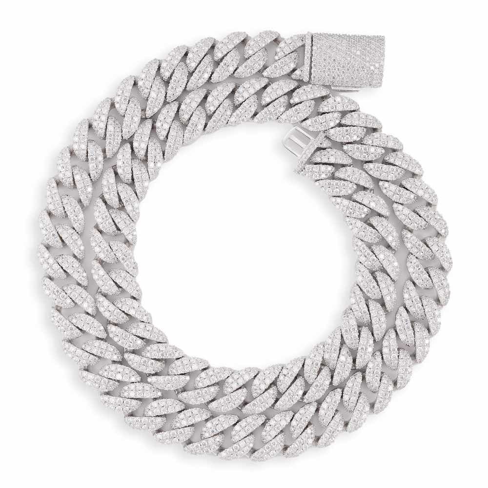 12MM 2-Row Diamond Miami Cuban Chain 14K Solid Gold、mySite、hinf8tx79