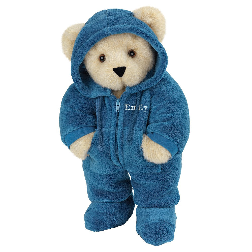 15 In. Hoodie-Footie Bear, Blue、mySite、g9winljtr