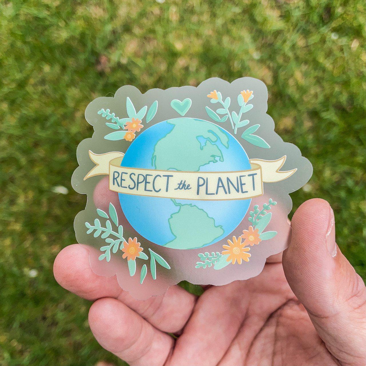  Respect the Planet - Clear Sticker、mySite、elrpsem3k