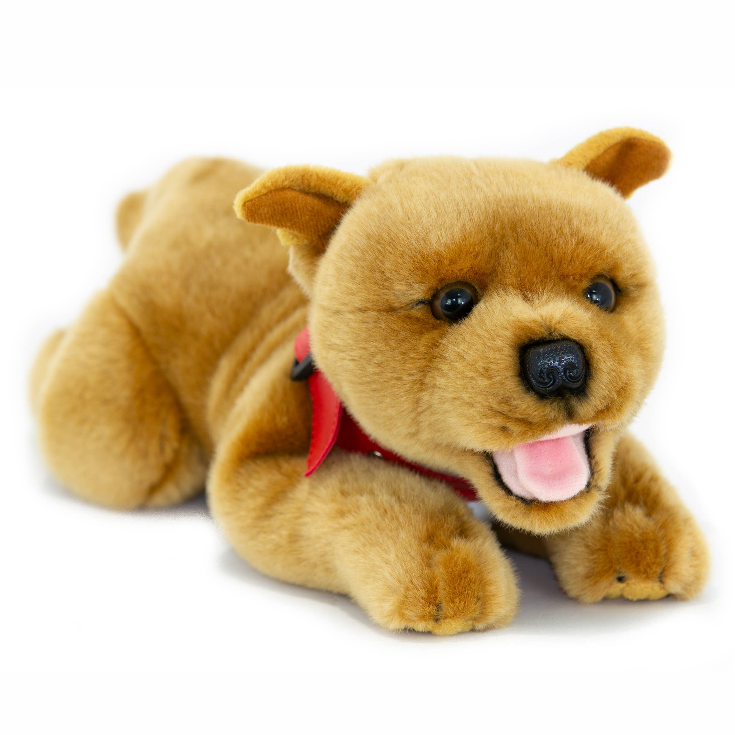 Red Staffordshire Bull Terrier Floppy Stuffed Puppy Size 33cm/11 Eco Friendly Realistic、mySite、g9winljtr