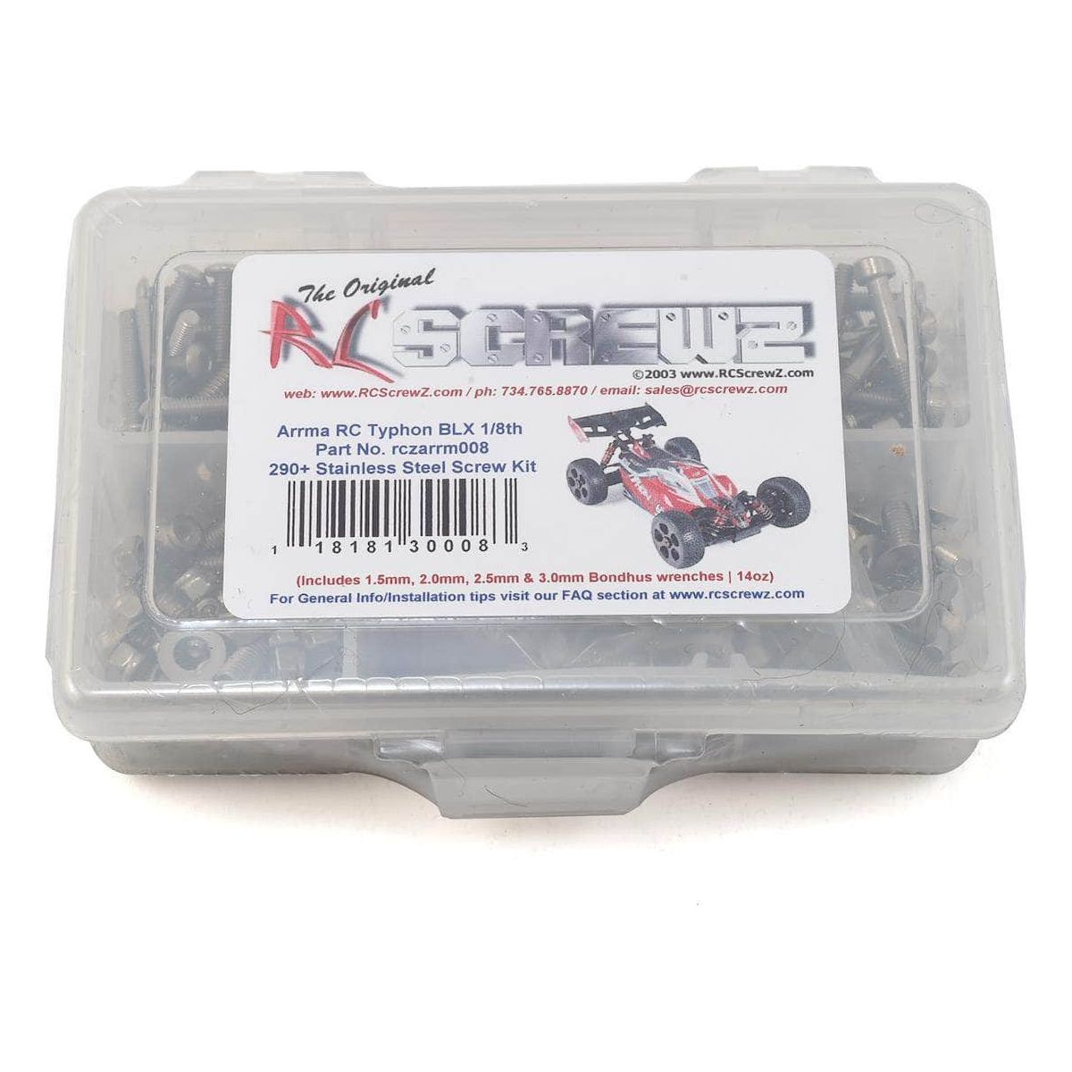  RCZARRM008, RC Screwz Arrma RC Typhon BLX Stainless Steel Screw Kit、mySite、merchandisen