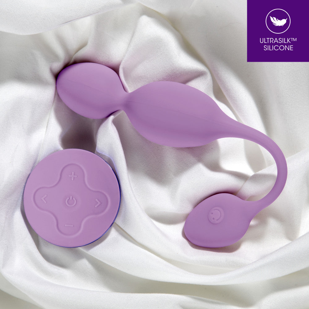 Wellness By Blush™ | Raine Remote Control Vibrating Pelvic Floor Kegel Ball In Purple - 7 Vibration Modes Purio® Silicone、mySite、bottomscart