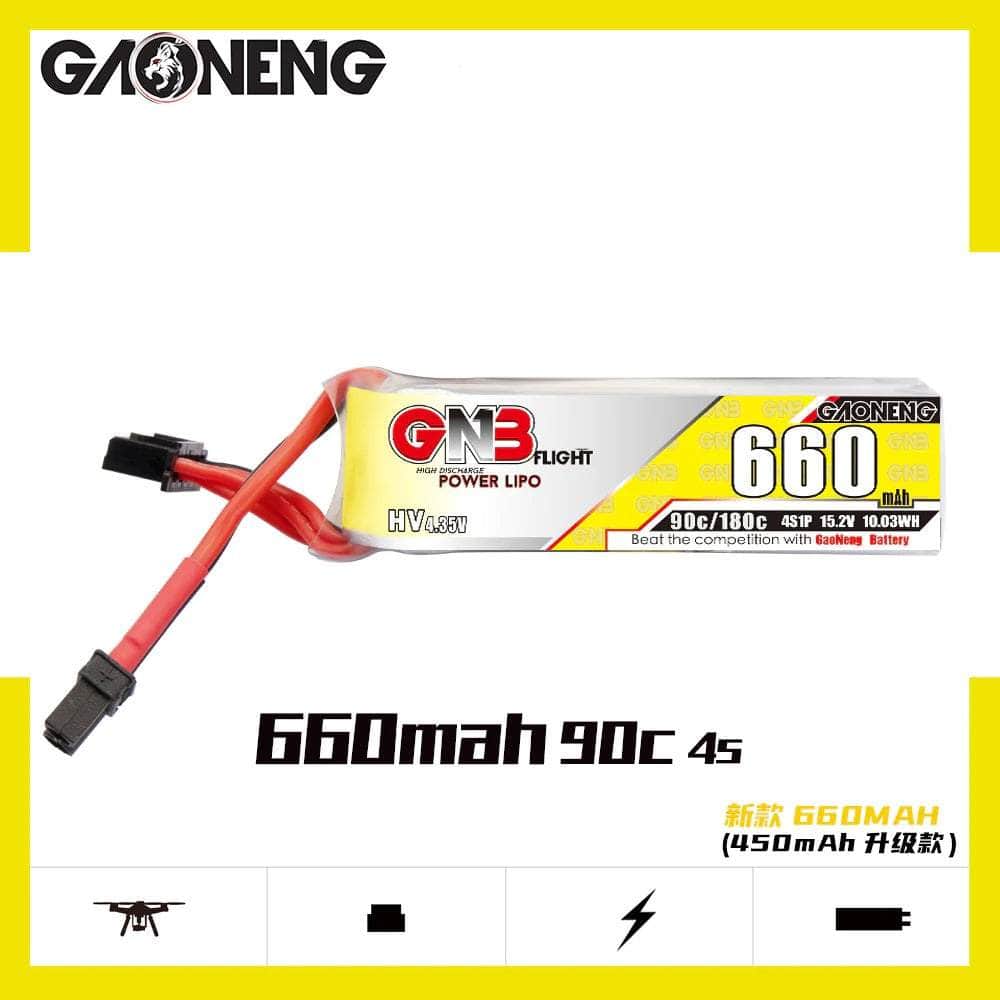 Gaoneng GNB 15.2V 4S 660mAh 90C LiHV Micro Battery (Long Type) - XT30、mySite、merchandisen