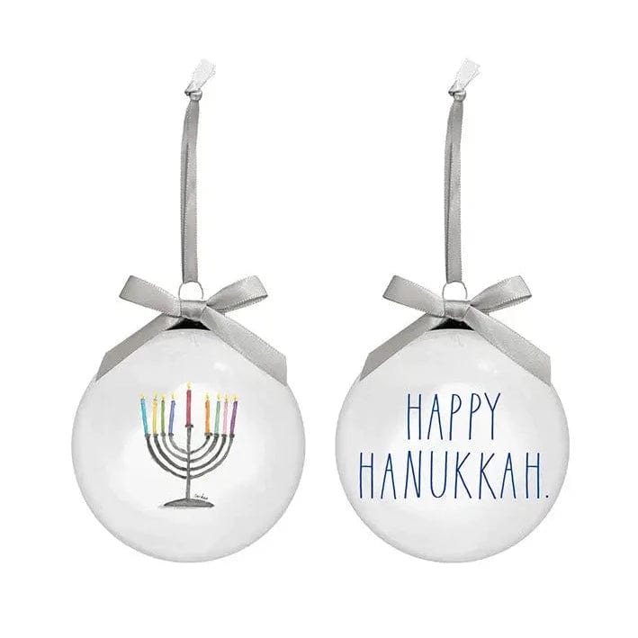 Happy Hanukkah Glass Ornaments - Set of 2、mySite、topwebapps