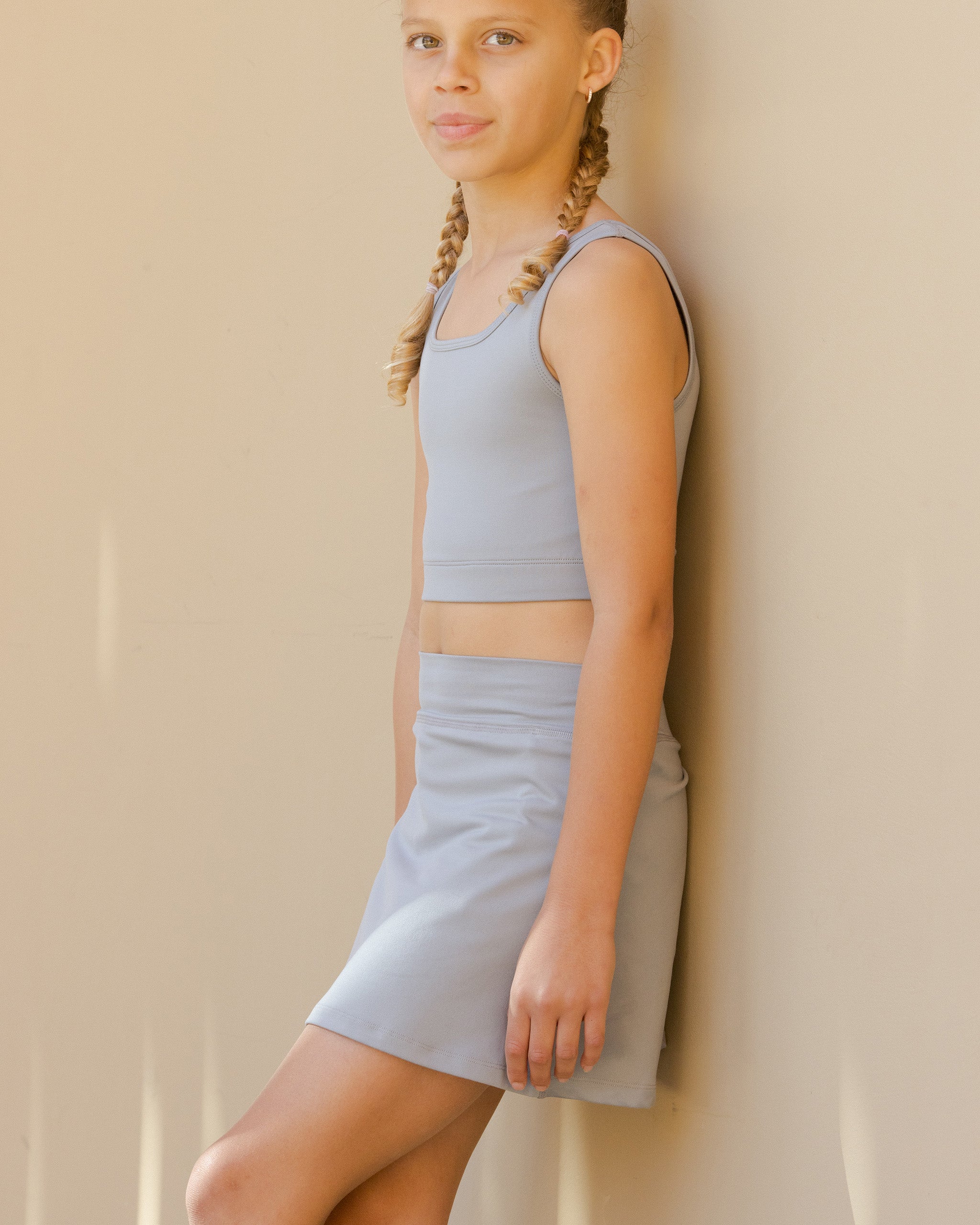  Crop Fitted Tank || Blue、mySite、layawaytickets