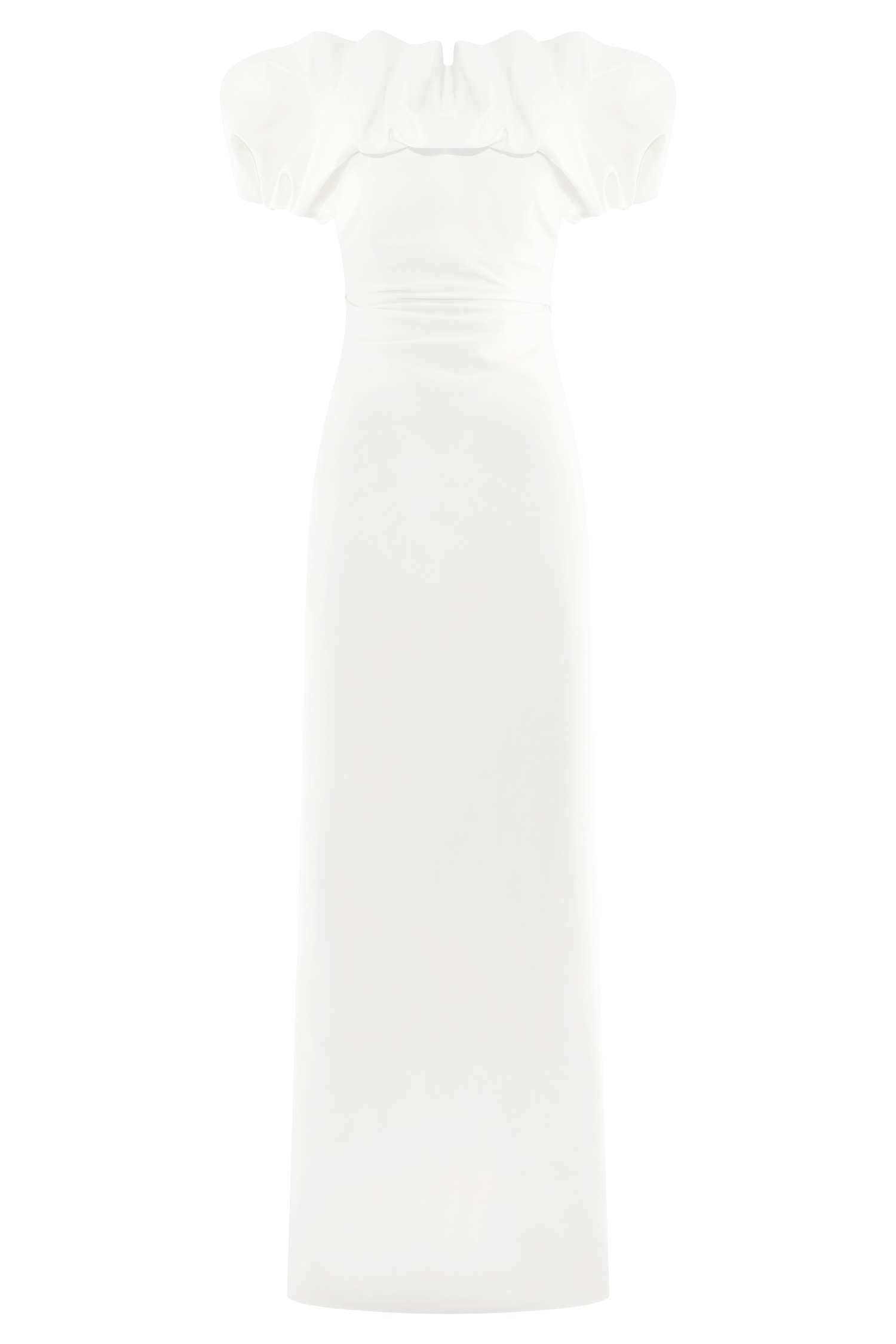 Sariya Sculptural Maxi Dress - White、mySite、solidvoid