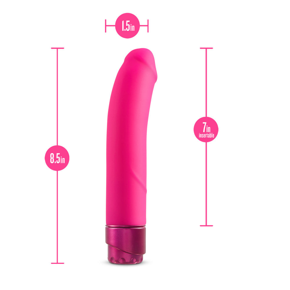 Luxe By Blush® | Beau G-Spot Pink 8.5-Inch Long Vibrating Dildo、mySite、bottomscart