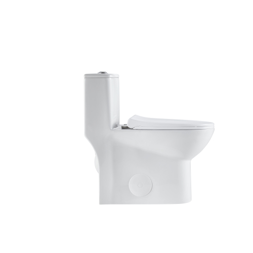 1.1/1.6 GPF Elongated Comfort Height Floor Mounted One-Piece Toilet, CUPC Certified, WaterSense Cetified, Ceramic, White Color, Soft Close Seat、、xpatfood