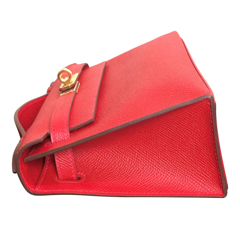 Hermès Kelly Pochette Mini Rouge Casaque Epsom GHW Bag、mySite、garminoutage.com